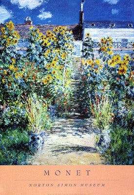 Framed The Artist's Garden by Claude Monet | 40 x 28