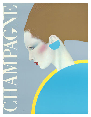 Champagne by Razzia Wall Art Décor - Elegant 31 x 24 Art Print for Home & Office