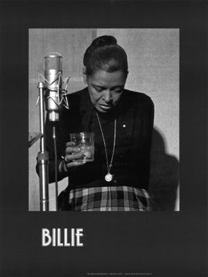 Billie Holiday Last Recording Session by Milton J. Hinton - Vintage Jazz Art Print, 24x18 " Wall Decor