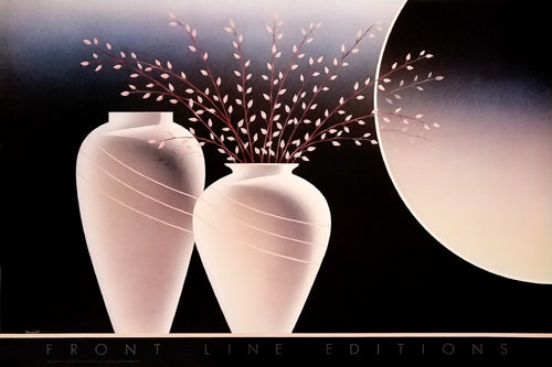 Ivory Shadows Left by Keith Mallett - Modern Abstract Art Print | Contemporary Wall Decor | 24x36 inch