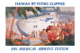 Honolulu Clipper - Vintage Aviation Wall Art Print 24x36 inch