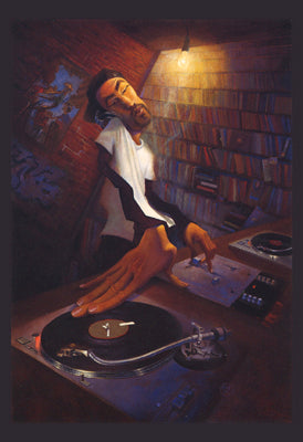 The DJ by Justin Bua Art Print - Urban Music & Culture Wall Décor 35 x 24 inch