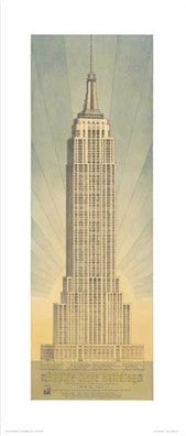 Empire State Building Art Print by Craig Holmes - NYC Skyline Wall Decor 40x17.5 Inch