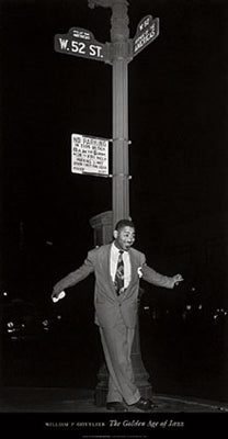 Art Print Dizzy on 52nd Street by William Gottlieb - Iconic Jazz Photography Wall Art for Music Lovers