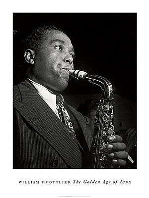Charlie Parker Art Print by William Gottlieb - 32x24 " Jazz Legend Wall Art Decor