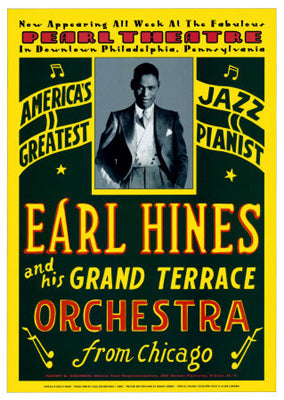 Earl Hines: Pearl Theatre, Philadelphia 1929 Art Print - Vintage Jazz Wall Decor 24x17 inch