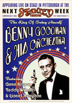 Benny Goodman at Stanley Theatre Pittsburgh 1936 - Vintage Jazz Wall Art Print