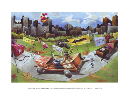 Finish Line by Frank Morrison - Motivational Art Print for Athletes & Home Decor 8x11 inches