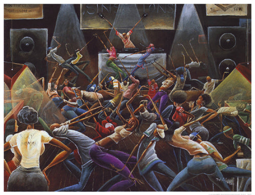 Jump Off by Frank Morrison - Dynamic Urban Art Print for Modern Home Decor