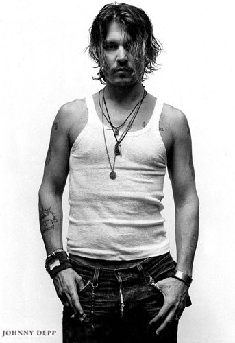 Framed Johnny Depp: Portrait 36 x 24
