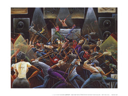 Jump Off by Frank Morrison - Dynamic Urban Art Print | 9x12 " Wall Decor