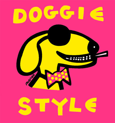 Doggie Style Pink, petite by Peter Marco - 6x6 " Small Wall Art Print