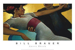 Amber Dream by Bill Brauer: Abstract Wall Art Print for Modern Home Décor - 24x36 Inch