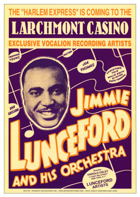 Jimmie Lunceford: Larchmont Casino, 1938 Art Print - Vintage Jazz Wall Decor 24x...