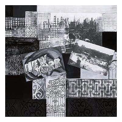 Vintage New York I Art Print by Connie Tunick - Iconic NYC Wall Decor 19.75x19.75 Inch