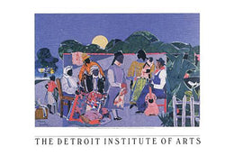 Quilting Time by Romare Bearden - Folk Art Print for Home Decor | 24x30 inches