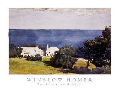 Shore at Bermuda Art Print by Winslow Homer - Coastal Wall Decor 24x32 inch