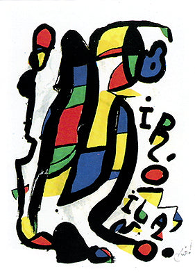 Milano by Joan Miró Art Print - Modern Abstract Wall Décor 38x26.5 inches
