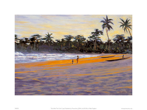 The Gold Coast Art Print by Tilly Willis - Modern Coastal Wall Decor