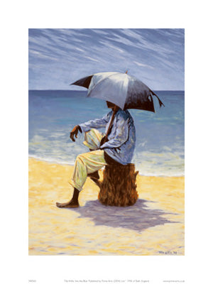 Into the Blue Art Print by Tilly Willis - Abstract Ocean Wall Decor 15.75 x 11