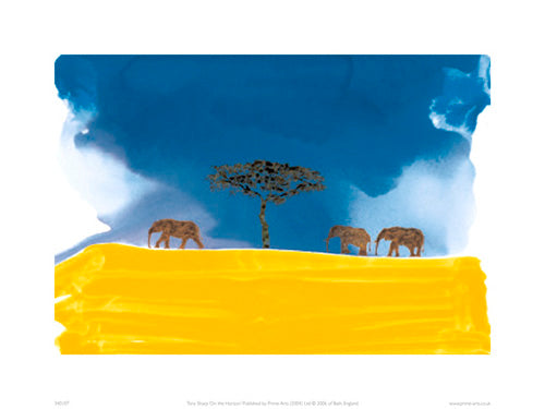 On The Horizon by Tony Sharp Art Print - Modern Landscape Wall Decor 11.8 x 15.75 inches