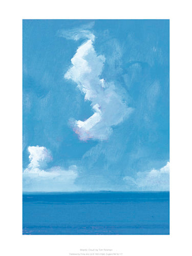Atlantic Cloud Art Print by Tom Rickman - Serene Coastal Wall Art Décor 15.7 x 1 Inch