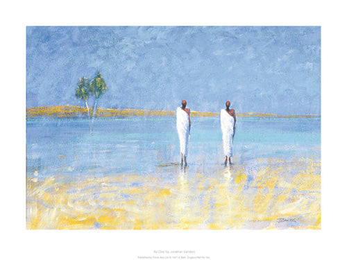 As One Art Print by Jonathan Sanders - Modern Abstract Wall Decor 11.8 x 1...