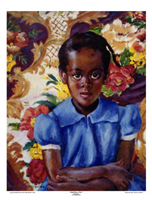 Framed Little Brown Girl by Laura Wheeler Waring | 25 1/4 x 19