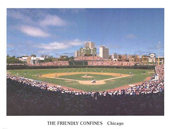 Wrigley Field Art Print by Ira Rosen | Iconic Chicago Baseball Wall Art for Home & Office