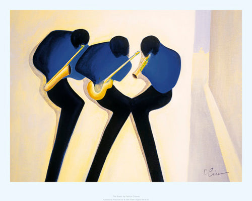 The Blues by Patrick Ciranna - Abstract Art Print, 15.7 x 15.7 Wall Décor