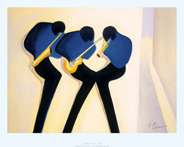 The Blues by Patrick Ciranna - Abstract Art Print, 15.7 x 15.7 Wall Décor