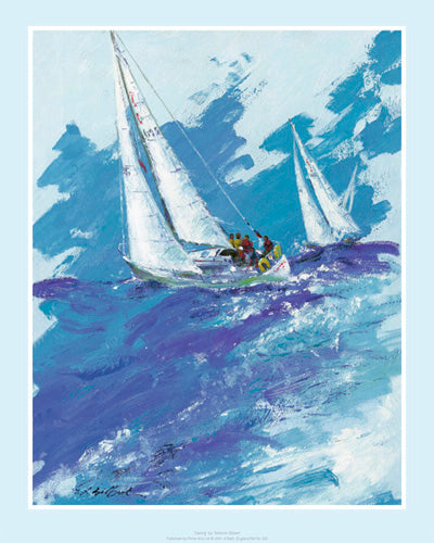 Sailing by Terence Gilbert - Nautical Wall Art Print for Coastal & Modern Decor | 19.7 x 15