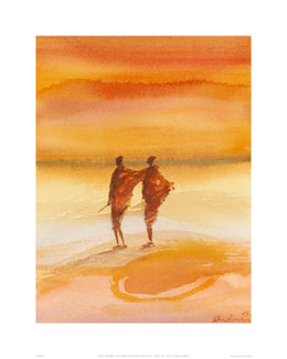 The Friends by Patrick Bradfield - Abstract Wall Art Print for Home Décor 19.7 x 15.75