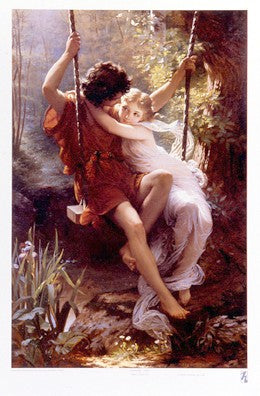 Le Printemps by Pierre-Auguste Cot: Exquisite 35x22 " Wall Art Print