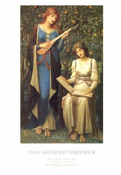 When Apples Were Golden Art Print by John Melhuish Strudwick - Premium Wall Art Décor