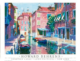 Venetian Canal by Howard Behrens - Elegant 18x24 " Wall Art Print