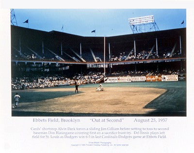 Art Print Out at Second by Vince Walsh - Baseball Wall Art Décor 11 x ...