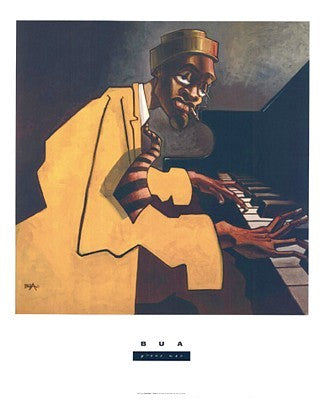 Piano Man by Justin Bua - Urban Art Print | Music & Jazz Wall Decor