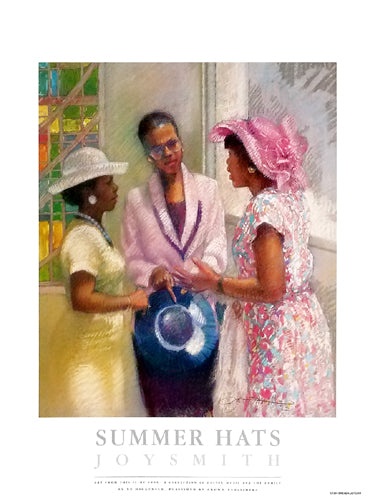 Summer Hats Art Print by Brenda Joysmith - 24x... Wall Decor