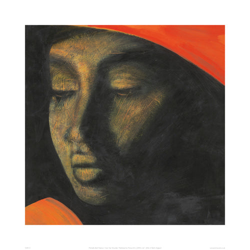 Over Her Shoulder by Michelle Buhl-Nielsen - Square Abstract Wall Art Print 19.7 x 19.7