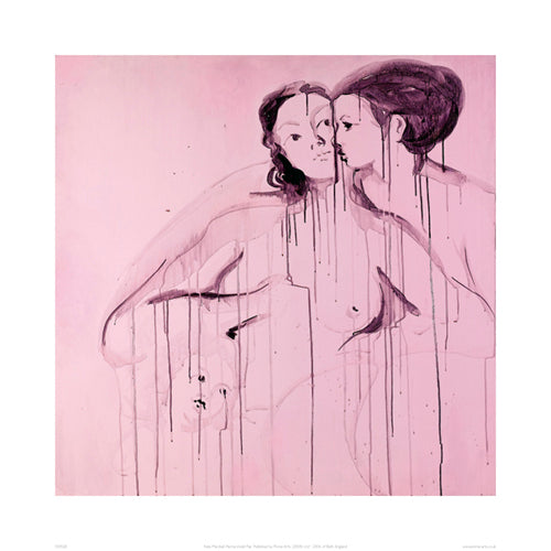 Parma Violet Pair Art Print by Kate Marshall - Modern Floral Wall Decor 19.7x19.7 Inches