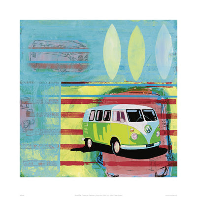 Framed Camper Van by Michael Pell | 19.7 x 19.7