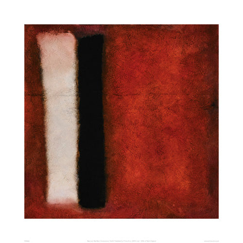 Red Barn Composition No. 02 by Bea Last - Abstract Farmhouse Wall Art Print 19.7 x __ Inches