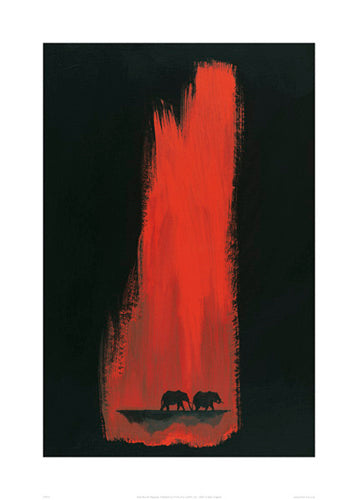 Elephants by Keith Burrell | 27.6 x 19.7 Art Print