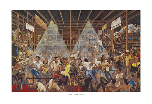 Night Life at the Studio by Ernest Watson Wall Art Décor 9 1/4 x 13 1/2 Art Print