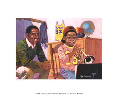 Practice, Practice by Ray Simmons - Inspiring 8x10 " Wall Art Print