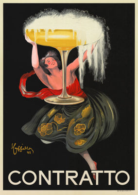 Contratto by Leonetto Cappiello - Vintage Italian Poster Art Print, 34 x __ Wall Decor