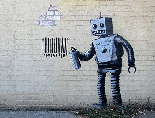 Framed Robot by Banksy | 11 x 14