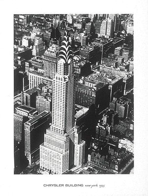 Chrysler Building, New York, 1935 Art Print - Vintage NYC Wall Decor 24x17 Inch