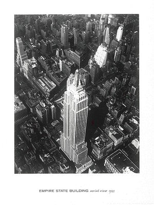 Empire State Building, Aerial View, 1935 by Anon Wall Art Décor 24 x 18 inch Art Print